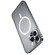 iPhone 14 Pro MagSafe Magnetic Metal Frame Frosted Phone Case - Silver