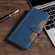 iPhone 14 Pro Skin Feel Magnetic Buckle Leather Phone Case - Blue