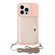 iPhone 14 Pro Crossbody Lanyard Wallet Card Bag Phone Case - Pink