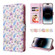 iPhone 14 Pro Bronzing Painting RFID Leather Case - Pansies