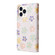 iPhone 14 Pro Bronzing Painting RFID Leather Case - Bloosoming Flower