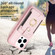 iPhone 14 Pro BF27 Metal Ring Card Bag Holder Phone Case - Pink