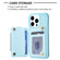 iPhone 14 Pro BF27 Metal Ring Card Bag Holder Phone Case - Blue