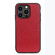 iPhone 14 Pro Litchi Texture Genuine Leather Phone Case  - Red