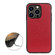 iPhone 14 Pro Litchi Texture Genuine Leather Phone Case  - Red