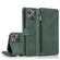 iPhone 14 Pro Zipper Wallet Bag Leather Case - Dark Green