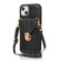 iPhone 14 Pro Card Slot Lanyard Phone Case - Black