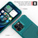 iPhone 14 Pro Magnetic Wallet Card Bag Leather Phone Case - Cyan