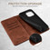 iPhone 14 Pro Calf Texture Horizontal Flip Leather Phone Case - Brown