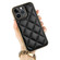 iPhone 14 Pro Suteni Electroplated Big Diamond Grid Leather Soft TPU Phone Case - Black