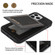 iPhone 14 Pro N.BEKUS Vertical Flip Card Slot RFID Phone Case - Black
