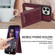 iPhone 14 Pro N.BEKUS Vertical Flip Card Slot RFID Phone Case - Wine Red