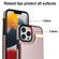 iPhone 14 Pro Metal Buckle Card Slots Phone Case - Rose Gold