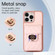 iPhone 14 Pro Card Slot Leather Phone Case - Pink