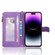 iPhone 14 Pro Litchi Texture Zipper Leather Phone Case - Purple