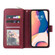 iPhone 14 Pro 9 Card Slots Zipper Wallet Bag Leather Phone Case - Wine Red