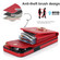 iPhone 14 Pro Anti-theft RFID Card Slot Phone Case - Red