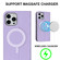iPhone 14 Pro Rhombic MagSafe RFID Anti-Theft Wallet Leather Phone Case - Purple