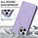 iPhone 14 Pro Rhombic MagSafe RFID Anti-Theft Wallet Leather Phone Case - Purple