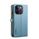 iPhone 14 Pro ESEBLE Star Series Lanyard Zipper Wallet RFID Leather Case - Blue