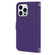 iPhone 14 Pro Cross Texture Lanyard Leather Phone Case - Purple