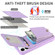 iPhone 14 Pro Crossbody Lanyard Zipper Wallet Leather Phone Case - Purple