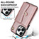 iPhone 14 Pro RFID Card Slot Phone Case with Long Lanyard - Rose Gold