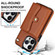 iPhone 14 Pro RFID Card Slot Phone Case with Long Lanyard - Brown