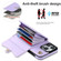 iPhone 14 Pro RFID Card Slot Phone Case with Long Lanyard - Purple