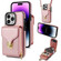 iPhone 14 Pro Zipper Hardware Card Wallet Phone Case - Rose Gold