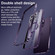 iPhone 14 Pro MagSafe Magnetic Stainless Steel Frame Transparent TPU Phone Case - Dark Purple