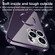 iPhone 14 Pro MagSafe Magnetic Stainless Steel Frame Transparent TPU Phone Case - Dark Purple