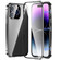 iPhone 14 Pro Magnetic Double-buckle HD Tempered Glass Phone Case - Black