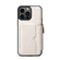 iPhone 14 Pro Zipper Card Slot Phone Case - White