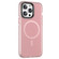 iPhone 14 Pro Skin Feel Semi-transparent Frosted MagSafe Magnetic Phone Case - Pink