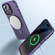 iPhone 14 Pro Skin Feel Semi-transparent Frosted MagSafe Magnetic Phone Case - Purple