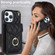 iPhone 14 Pro Rhombic Texture Card Bag Phone Case with Long Lanyard - Black