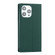 iPhone 14 Pro Litchi Texture Genuine Leather Phone Case - Dark Green