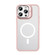 iPhone 14 Pro Mutural Color Holder Magsafe Phone Case - Pink