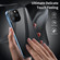 iPhone 14 Pro Dual-Lock Anti-peeping Glass 360 Full Body Frosted Magnetic Phone Case - Silver