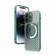 iPhone 14 Pro R-JUST Square Round Mirror PC+TPU Phone Case - Green