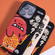 iPhone 14 Pro D Monster IMD Double-layer Pattern TPU Phone Case - Black