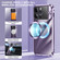 iPhone 14 Pro Large Window Holder MagSafe Magnetic Metal Phone Case - Purple