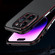 iPhone 14 Pro Aurora Series Lens Protector + Metal Frame Phone Case - Black Blue