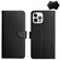 iPhone 14 Pro Genuine Leather Fingerprint-proof Horizontal Flip Phone Case  - Black