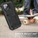 iPhone 14 Pro R-JUST Shockproof Waterproof Dust-proof Case with Holder - Black