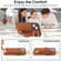 iPhone 14 Non-slip Full Coverage Ring PU Phone Case with Wristband - Brown