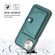 iPhone 14 Shockproof Leather Phone Case with Card Holder - Green