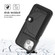 iPhone 14 Shockproof Leather Phone Case with Card Holder - Black