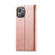 iPhone 14 LC.IMEEKE Strong Magnetic Leather Phone Case with Holder & Card Slots & Wallet  - Rose Gold